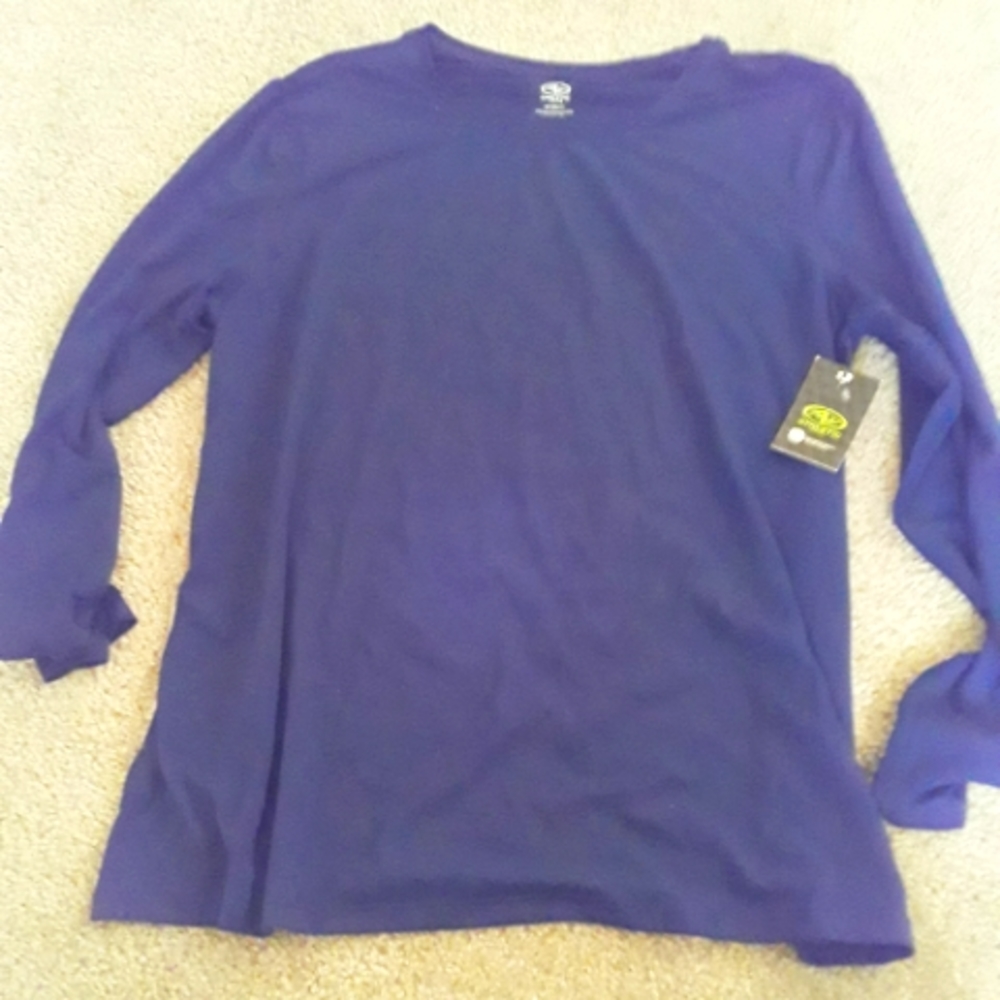 NWT WOMEN'S 2XL ATHLETIC WORKS PULLOVER, LONG SLEEVES MOISTURE WICKING